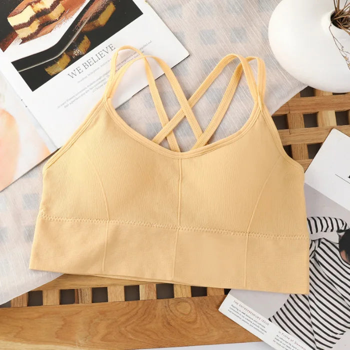 Women’s Sexy Crossback Tank Top — Breathable Running & Yoga Sports Bra | Soft Fitness Crop Top