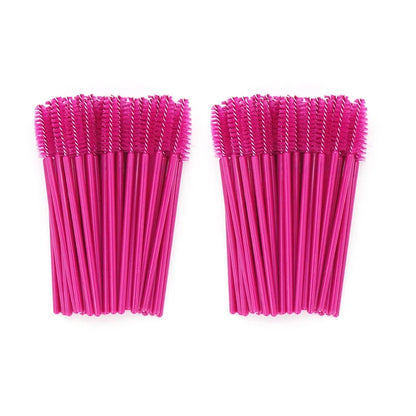 ANNAFRIS 50PCS Disposable Eyelash Brushes - Soft Crystal Lash Extension & Eyebrow Makeup Mascara Wands