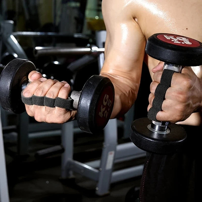 Fitness Four-Finger Gloves – Breathable Anti-Slip Leather Weightlifting Gloves with Shock Absorption for Men & Women