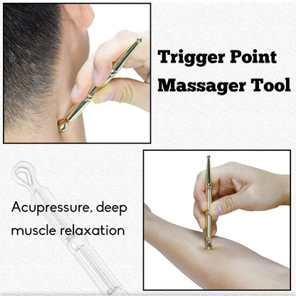 Facial Reflexology Massage Tool – Retractable Acupuncture Pen with Double-Headed Spring for Ear & Face Care