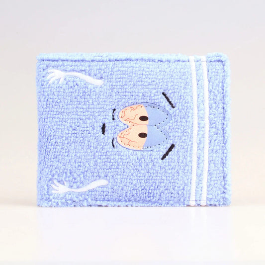 Embroidered Anime Towel Cloth Wallet – Fashionable Designer Personalized ID Card Holder