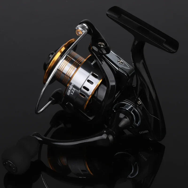 Professional Spinning Fishing Reel - Ultra Light 1000-7000 Series with 5.2:1 Gear Ratio, CNC Metal Spool & 26LB Max Drag