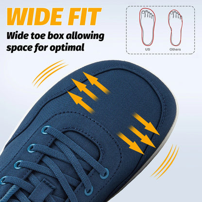 HOBIBEAR Unisex Barefoot Shoes – Adjustable Slip-On Minimalist Sneakers for Men & Women, Wide Toe, Lightweight Walking Shoes