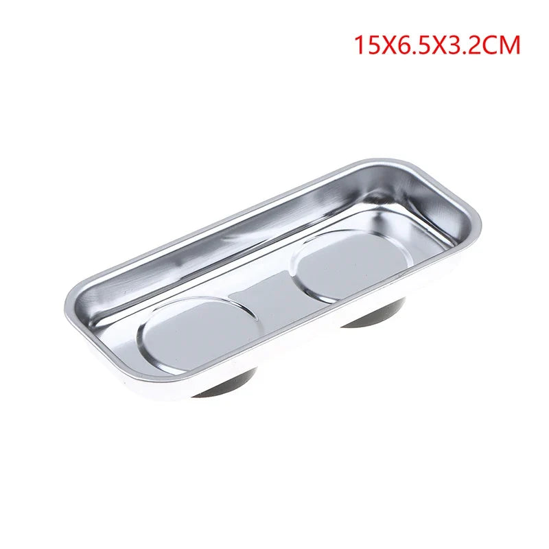 Stainless Steel Magnetic Parts Tray - 4 Inch & 6 Inch Bowl Organizer for Bolts Nuts Screws Hardware Storage Home Office