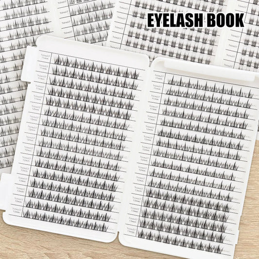 Individual Lash Extensions Kit – DIY Cluster Eyelash Book, False Lashes for Home Makeup