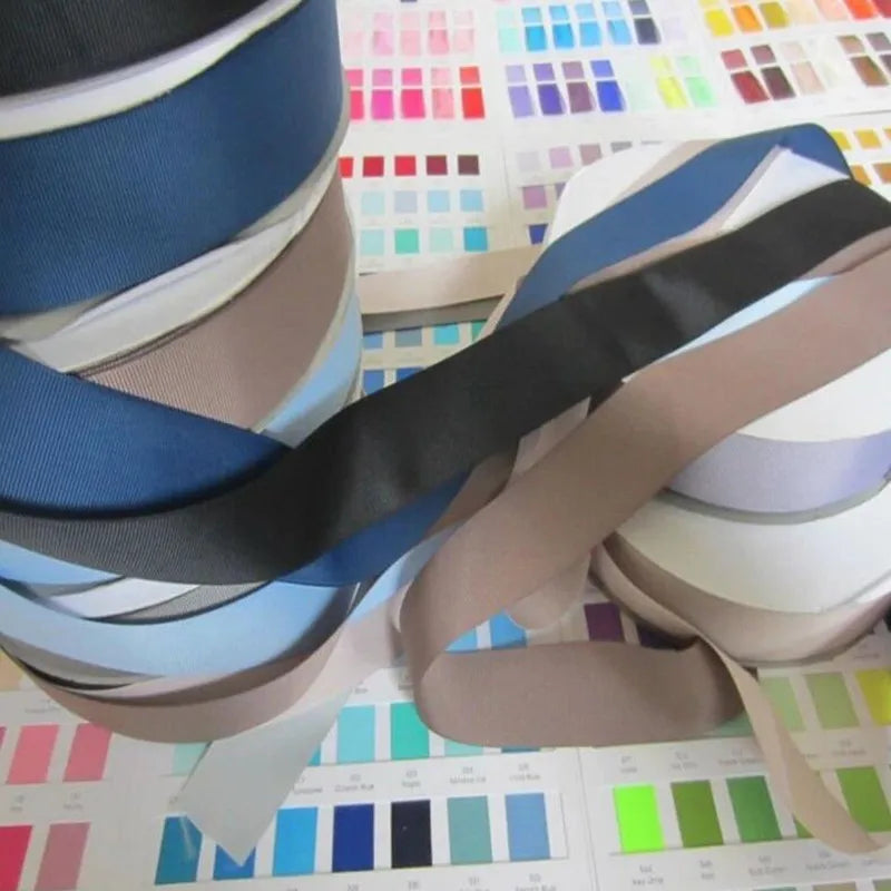 Solid Grosgrain Ribbon - 100 Yard Polyester Craft Ribbon in Multiple Width Sizes