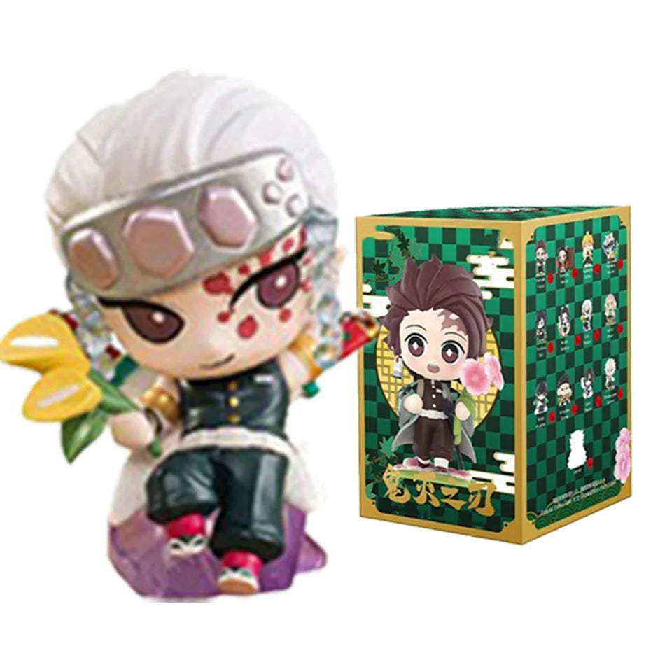 Anime Demon Slayer Blind Box Figures — 1-12pcs Tanjiro & Nezuko PVC Model Ornaments, Kids Christmas & Halloween Gift