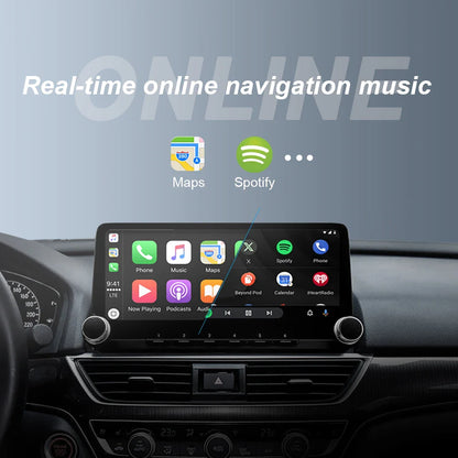 2 in 1 Wireless CarPlay & Android Auto Adapter – Wired to Wireless Dongle, Bluetooth Plug & Play Mini Box