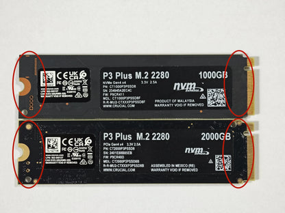 Crucial P3 Plus 1TB PCIe Gen4x4 NVMe M.2 SSD – 500GB, 1TB, 2TB, 5000MB/s Speed (OEM Package)