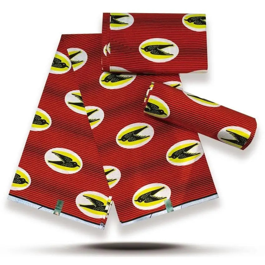 African Wax Print Fabric - 100% Cotton Nigerian Ankara Batik Material for Women’s Dresses