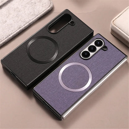 Magnetic Phone Case - Solid Color Shockproof Magsafe Wireless Charging Cover for Samsung Galaxy Z Fold 7/6/5/4/3