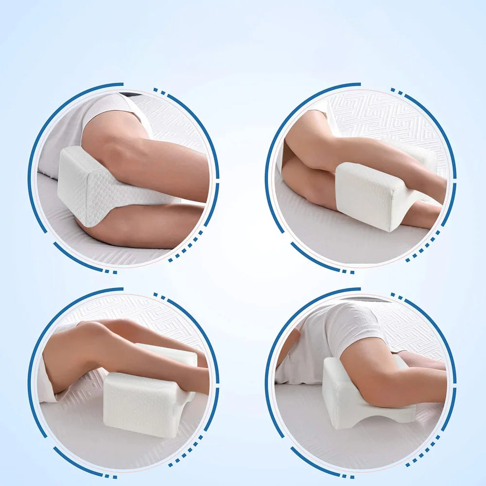 Memory Foam Leg & Knee Pillow – Side Sleeping Support with Removable, Washable Cover