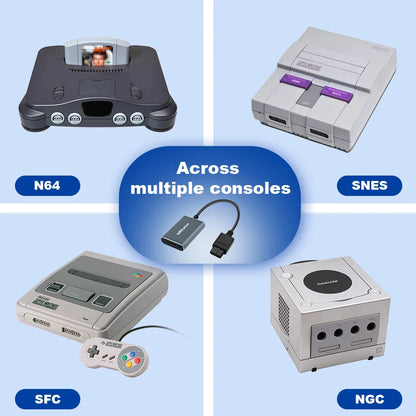 Bitfunx 720P HDMI Adapter – S-Video & AV to HDTV Converter for N64, SNES, SFC, NGC, NTSC & PAL Consoles