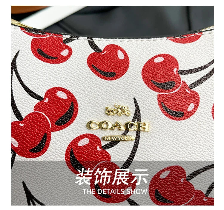 2025 Modern Vintage Cherry Crossbody Bag – Mahjong-Style Chain Shoulder & Underarm Bag, Women’s Light Luxury