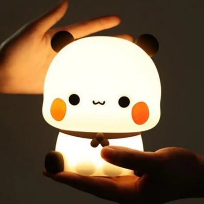 Kawaii Panda LED Night Light - Cute Cartoon Animal Lamp for Bedroom, Living Room & Kids’ Decor