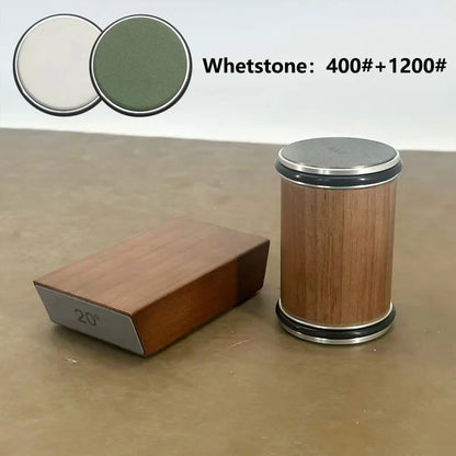 Rolling Knife Sharpener & Magnetic Holder – Diamond Sharpening Stone Kit with 15° and 20° Angle Rollers for Kitchen