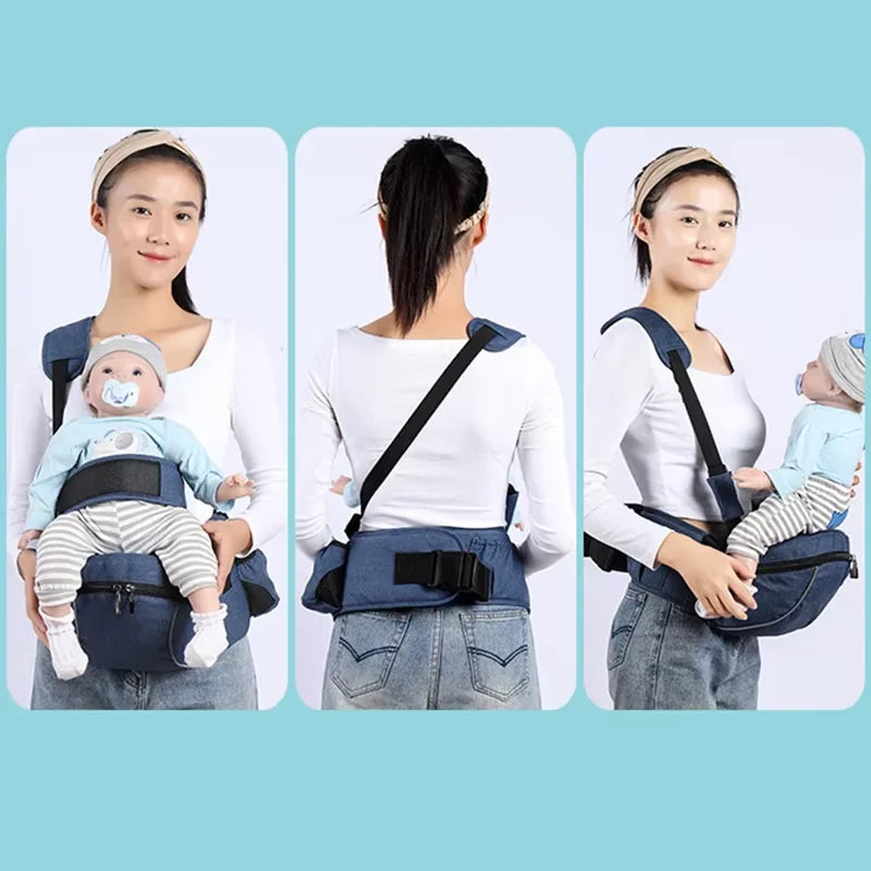 Adjustable Baby Carrier Hip Seat - Infant Waist Belt Sling & Ergonomic Baby Backpack