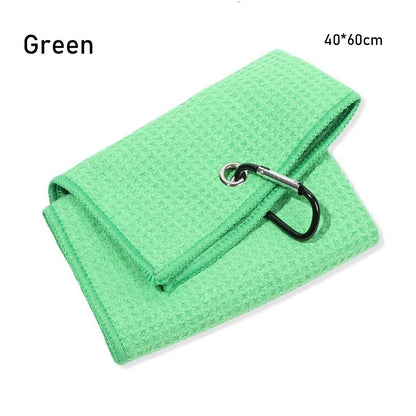 Microfiber Golf Ball Towel - 8 Colors Cleaning Towel with Carabiner Hook for Golf Clubs and Accessories