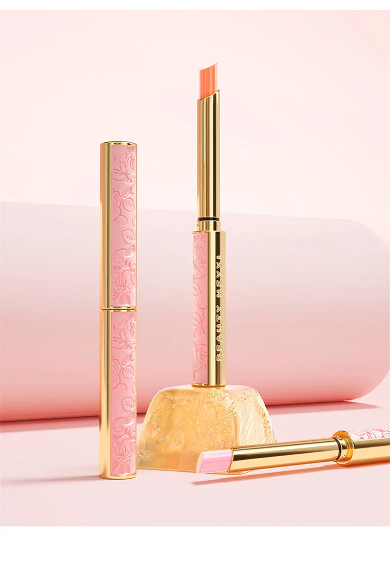 Honey Peach Magic Color Lipstick – Temperature-Change Moisturizing Lip Balm, Nourishing & Long-Lasting Bright Lip Makeup