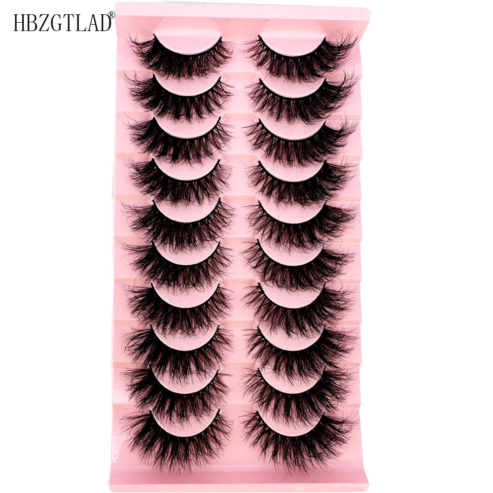 38 Styles 10 Pairs 3D Mink False Eyelashes – Natural Short & Long Fake Lashes Makeup Extension Kit