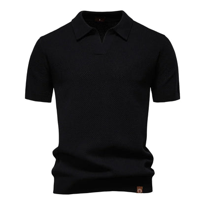Men's Premium Golf Polo Shirt - 2025 Summer Solid Color Breathable Casual Collared Polo