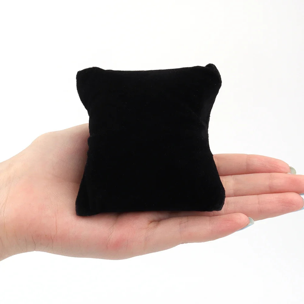 Velvet PU Leather Jewelry Pillow - Bracelet Watch Display Cushion Holder Organizer and Photography Prop