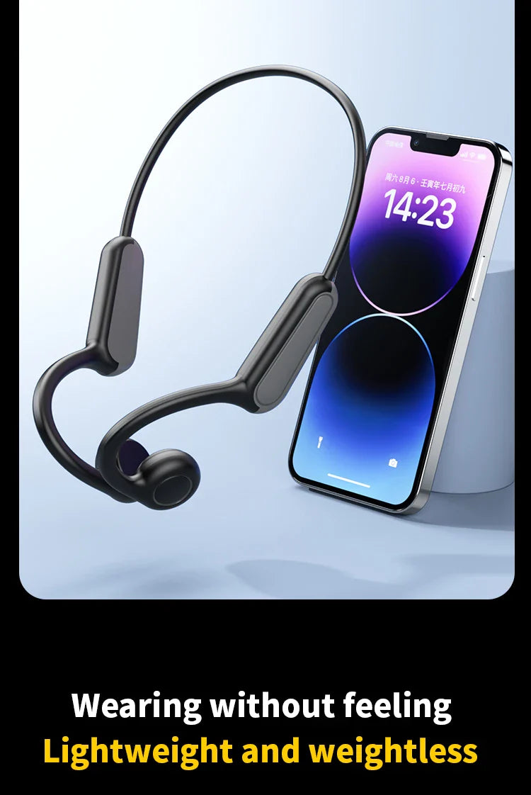 Xiaomi Mijia Real Bone Conduction Sport Headphones – Wireless Bluetooth Earphones with Mic, Hands-Free for Running