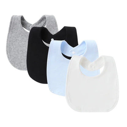 4Pcs Baby Bibs – Cotton Newborn Bibs for Girls & Boys, Infant Accessories, Toddler Saliva Towels for Baby Care
