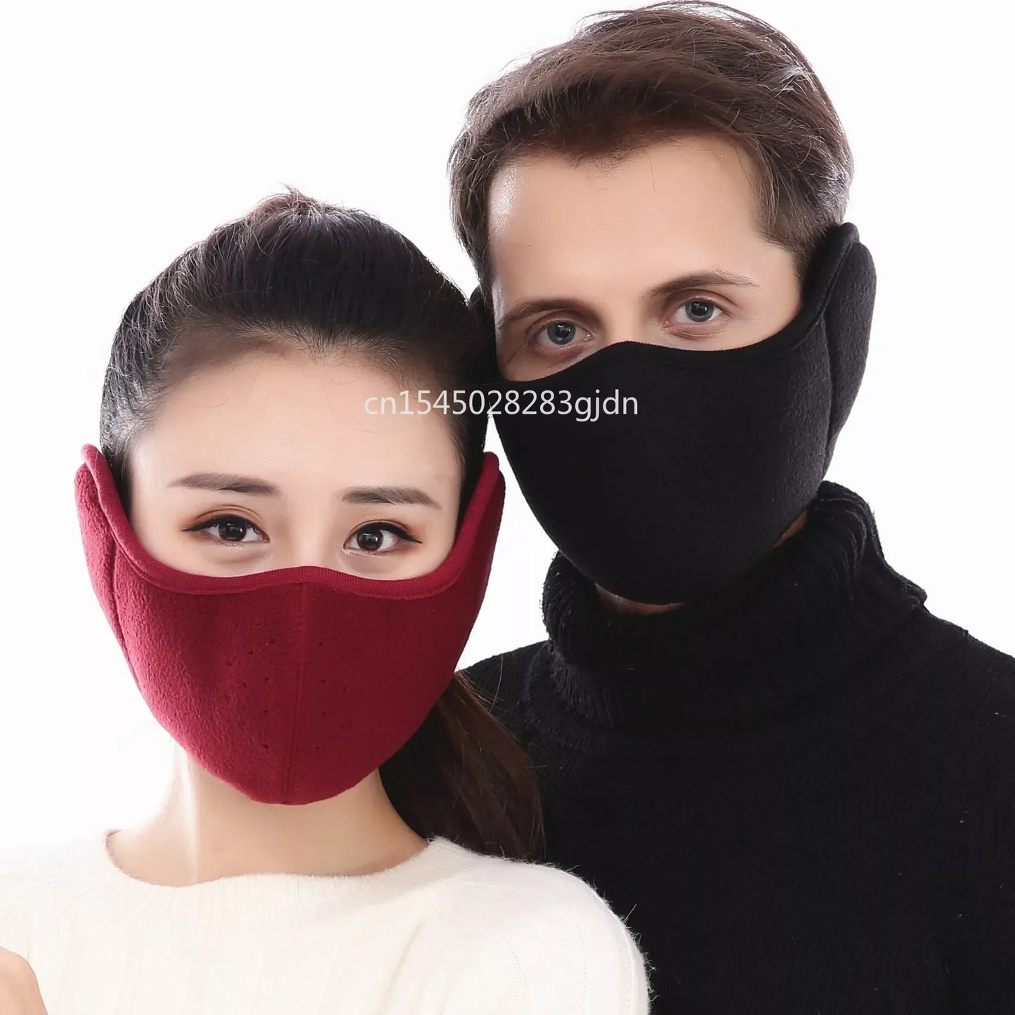Outdoor Thermal Cycling Mask - Windproof and Cold Protection with Ear Cover, Breathable 2 in 1 Winter Mask for Autumn and Winter