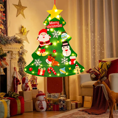 DIY Felt Christmas Tree Decoration – Xmas Ornament for Home Navidad Noel 2025 Santa Claus Kids Gift