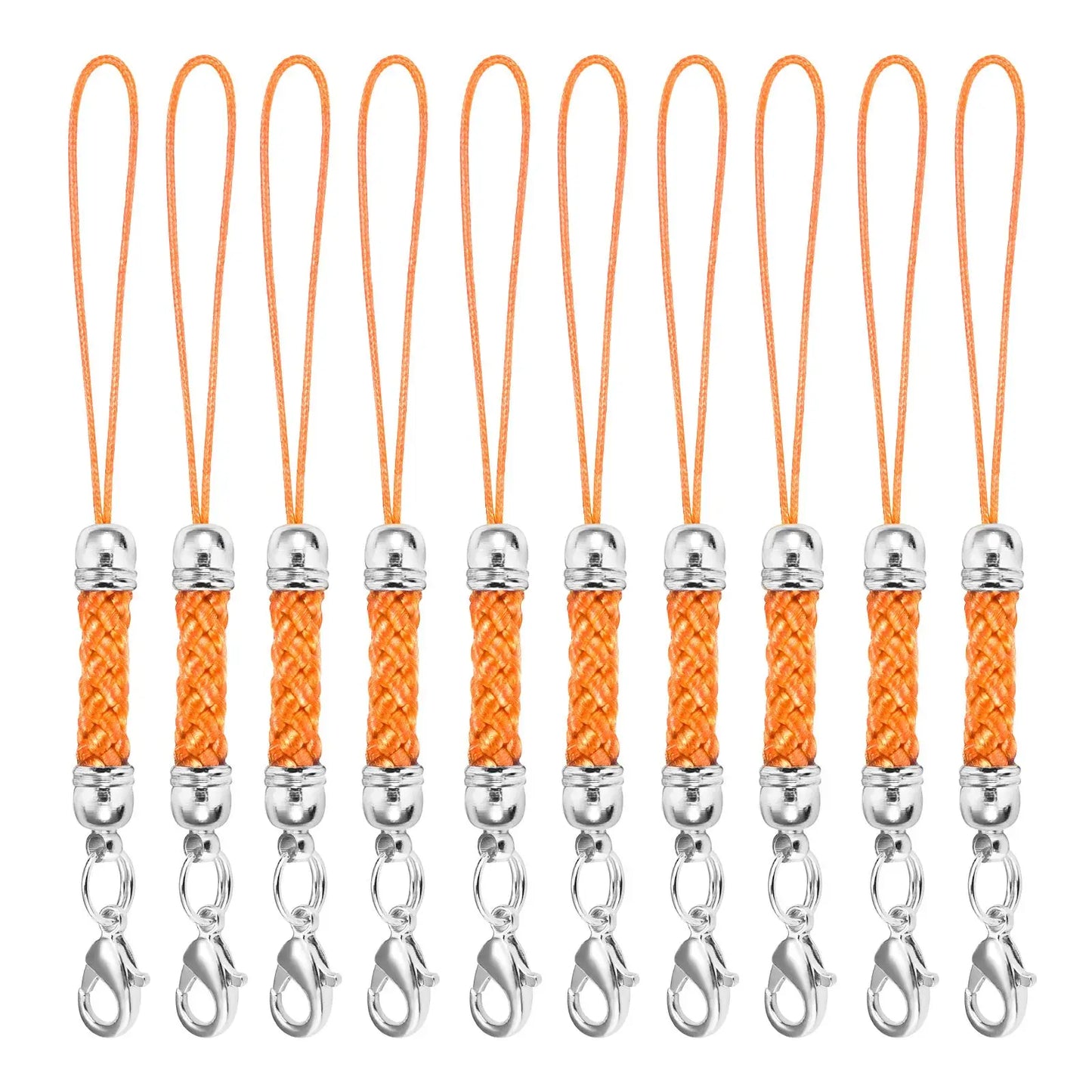 10Pcs Lanyard Strap Set - Lobster Clasp Rope Keychain Hooks Mobile Charms & Key Ring Accessories
