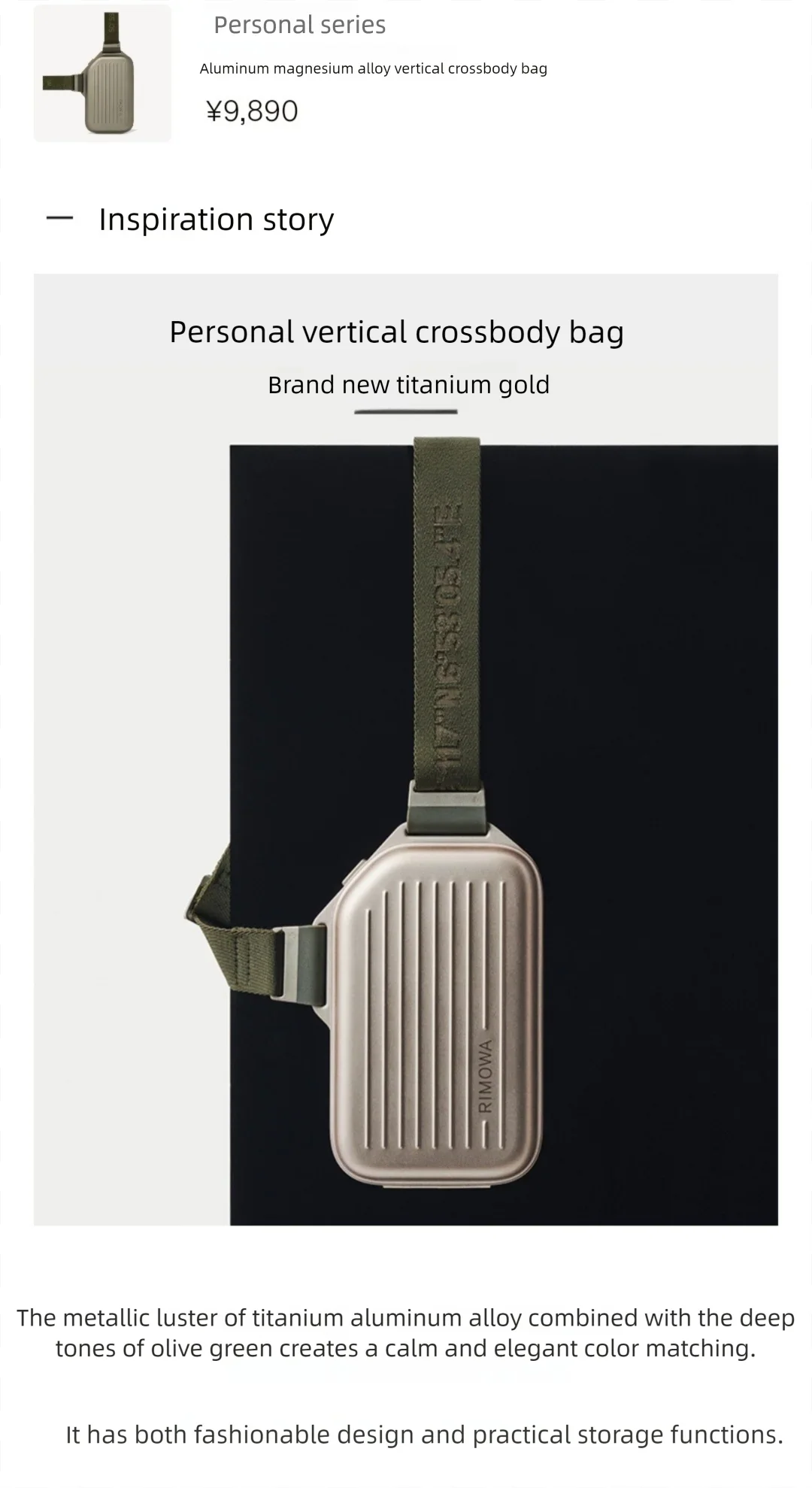 2025 RMWA Light Luxury Single-Shoulder Crossbody Bag — Vertical Aluminum-Magnesium Alloy Travel Bag, Silver Stylish Luggage