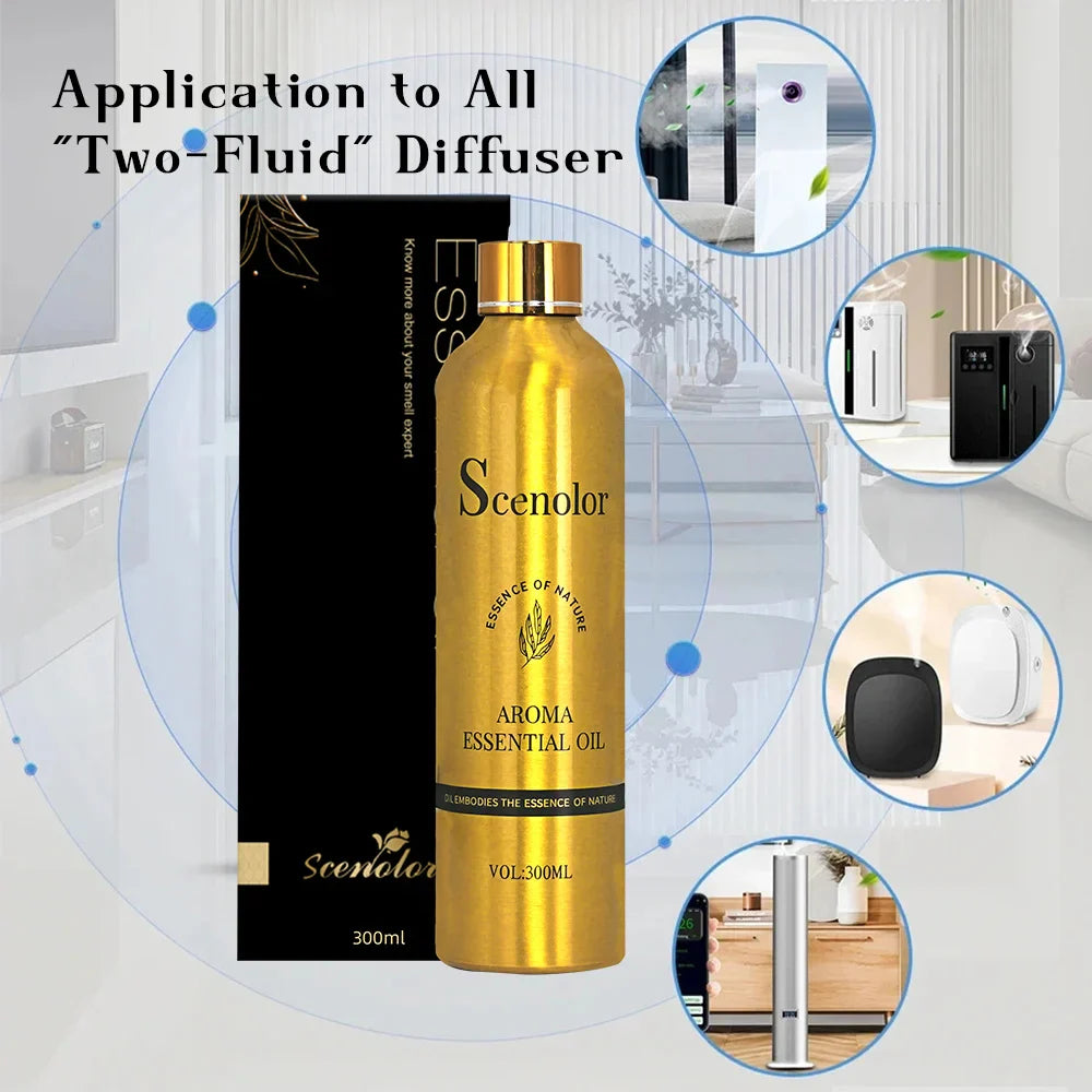 300ml CHXNEL COCQ Aromatherapy Oil Diffuser – Romantic Essential Oil Air Purifier for Home & Car, Perfume Scent Oasis