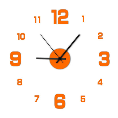 Creative Frameless DIY Wall Clock — Silent Modern Home & Office Wall Decoration for Living Room, Bedroom, and Art Spaces