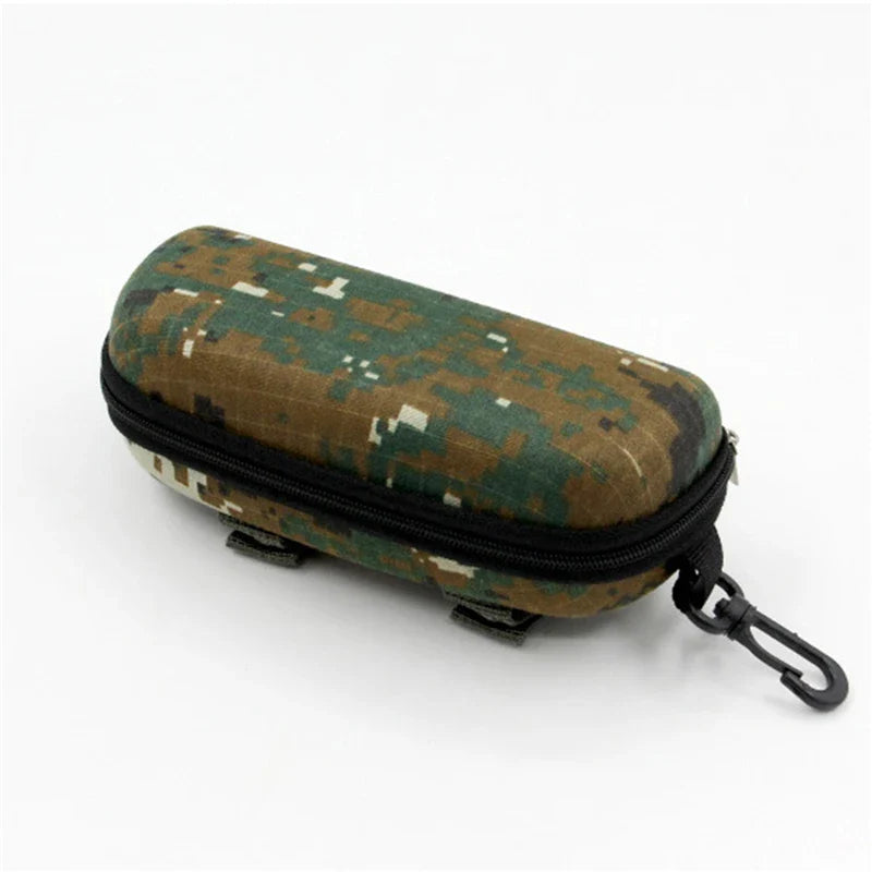 Camouflage Outdoor Sports Glasses Case – Thickened Zipper Sunglasses Storage Box, Anti-Stress & Military Portable