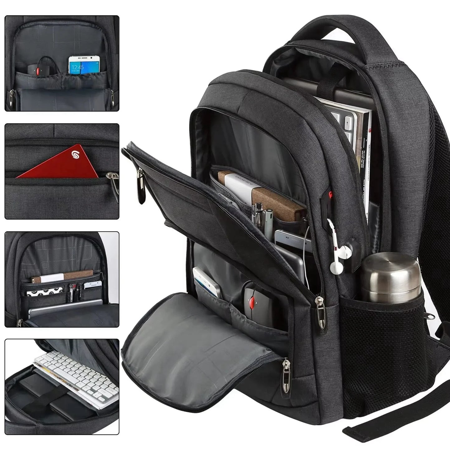 Men's Travel Backpack – Waterproof Outdoor Camera & Laptop Bag with Large Capacity, Ergonomic Design for Hiking