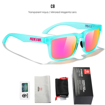KDEAM Plus Size Polarized Sunglasses – 64mm Wide Fishing & Driving Glasses with Night Vision for Men
