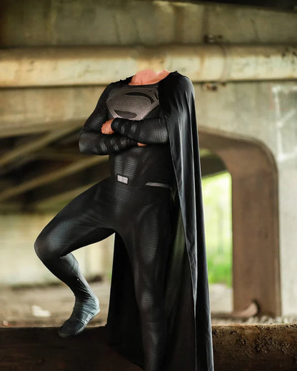 Adults Man of Steel Cosplay Costume – Superhero Zentai Bodysuit Jumpsuit for Halloween & Parties