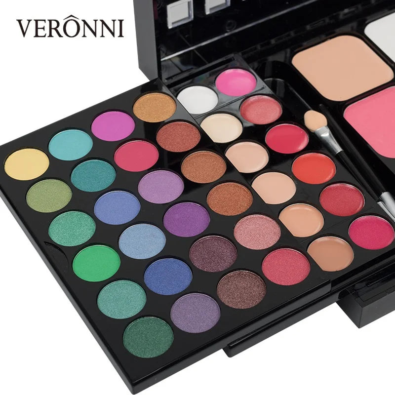 40/74/78 Color Glitter Eyeshadow Palette - Matte Waterproof Long-Lasting Makeup Kit for Women