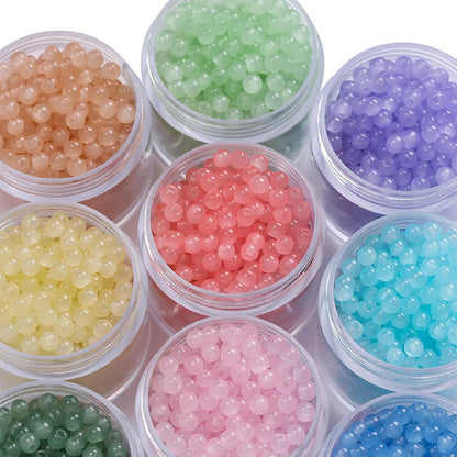 50/100pcs 4mm Colored Glass Jade Beads - Round Spacer Beads for DIY Earrings, Necklaces & Bracelets