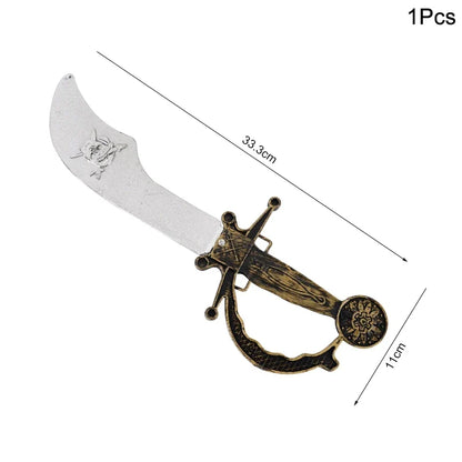 Pirate Party Costume Set - Eye Patch, Coins, Skull Hat & Birthday Decoration Accessories for Kids
