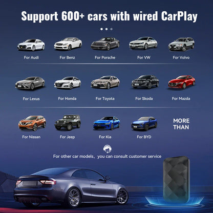 Acodo 2025 Android 14 3-in-1 CarPlay AI Box Wireless Adapter for Android Auto, YouTube & Netflix – Universal Plug and Play TV Box