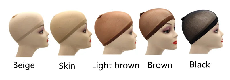 2PCS Stretch Mesh Wig Caps – Black & Brown Stocking Wig Cap for Weave, Hair Nets for Making Wigs
