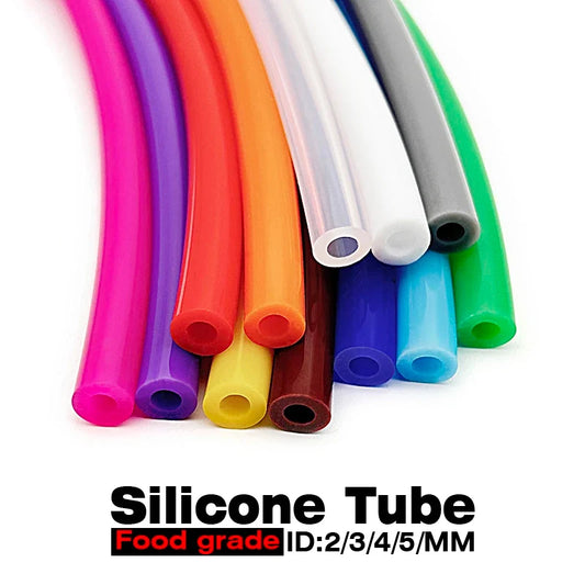 Food Grade Silicone Tube Hose - Flexible 2/3/4/5mm Rubber Pipe for Coffee, Beverage, Water & Liquid Transfer Connections