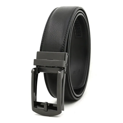 Genuine Leather Men’s Belt - Cowhide Luxury Automatic Buckle Business Casual Designer Waist Belt