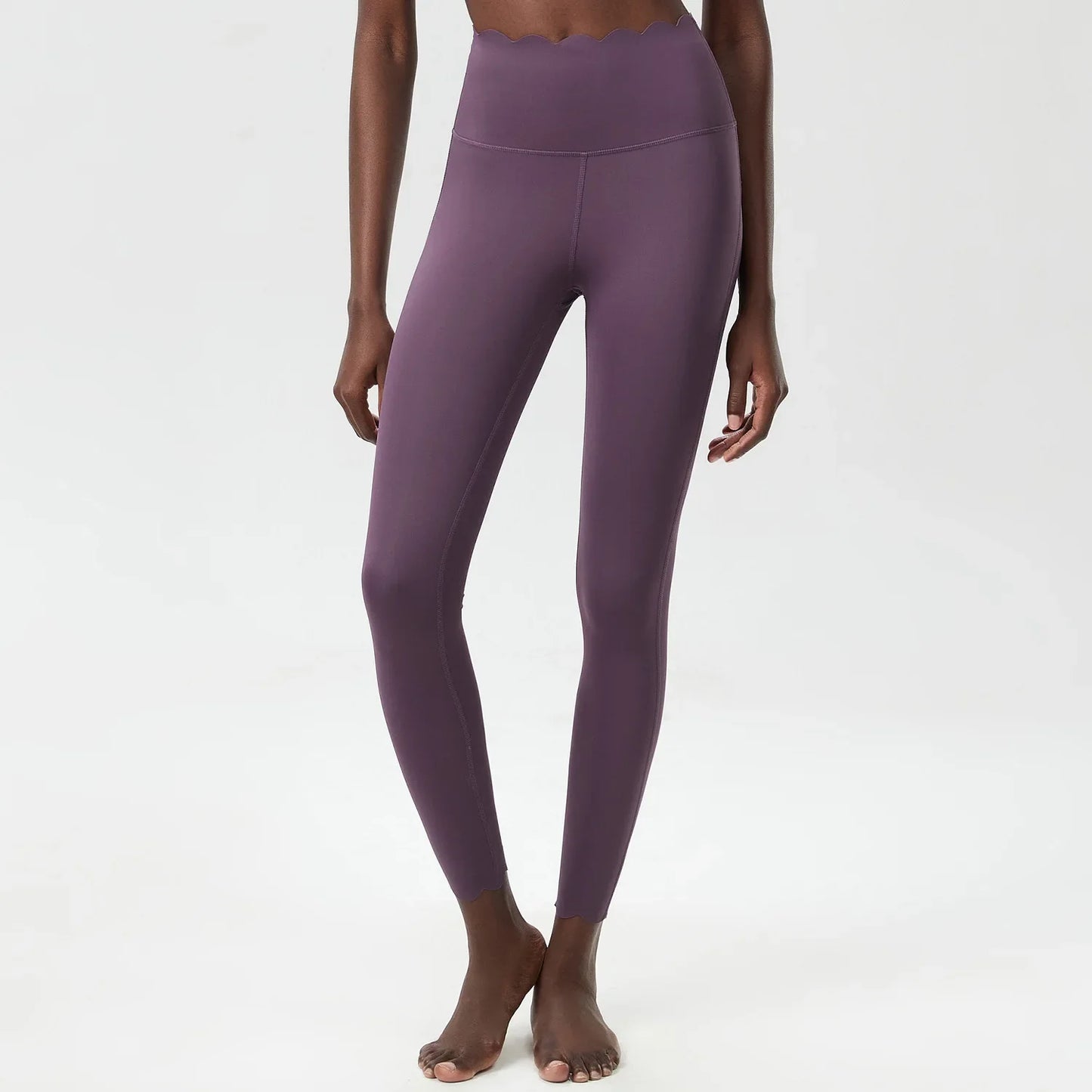 Women’s High Waist Sports Leggings – Solid Color Soft Yoga Pants & Breathable Gym Tights