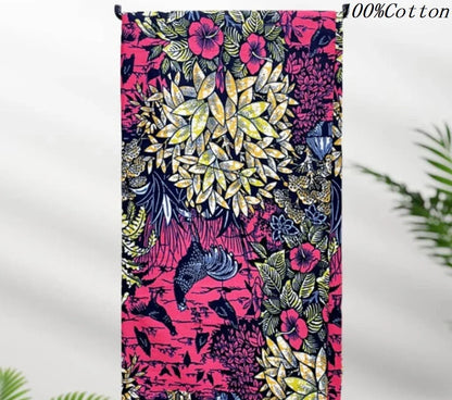 African Ankara Wax Print Fabric - 100% Cotton Batik Material for Sewing & Wholesale 6 Yards