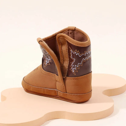 2024 Baby Little Boots – Soft PU & Cotton Prewalking Shoes for Boys & Girls, Spring Autumn Style BHX3210