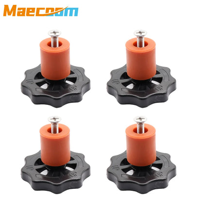 3D Printer Hot Bed Leveling Silicone Spacer Set – High Temperature Solid Column Parts Kit (3 Long + 1 Short) for CR-10/CR-10S/Ender-3 Repair & Upgrade Accessories