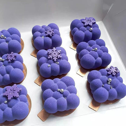 6-Cavity 3D Cloud Silicone Mold – Pastry, Dessert, Mousse, Cake, DIY Craft, Soap & Candle Baking Decoration Tool